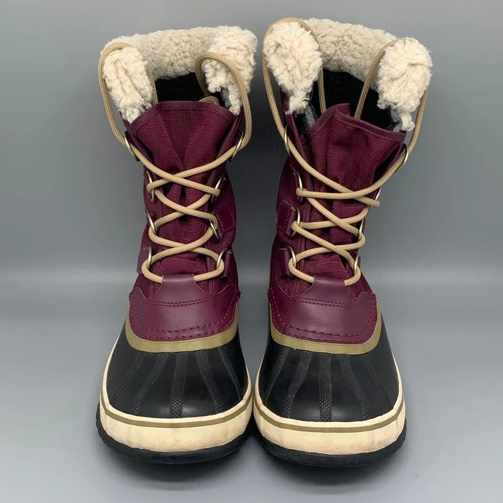 SOREL Winter Carnival Waterproof Purple‎ Snow Boots  NL1495-562 Women's Sz 8